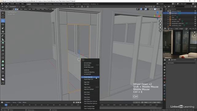 18. Beginning the doors. ARCHITECTURAL VISUALIZATION in Blender Substance Painter