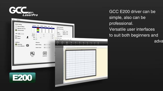 GCC LaserPro E200 40W CO2 Desktop Laser Engraver