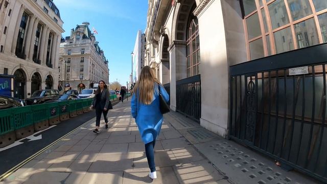 Walking London UK - New Bond Street, Old Bond Street, Piccadilly, Green Park, Victoria Line Tube