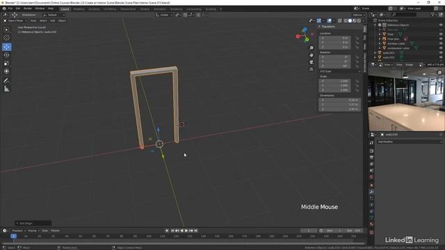 16. Creating the door frame. ARCHITECTURAL VISUALIZATION in Blender Substance Painter