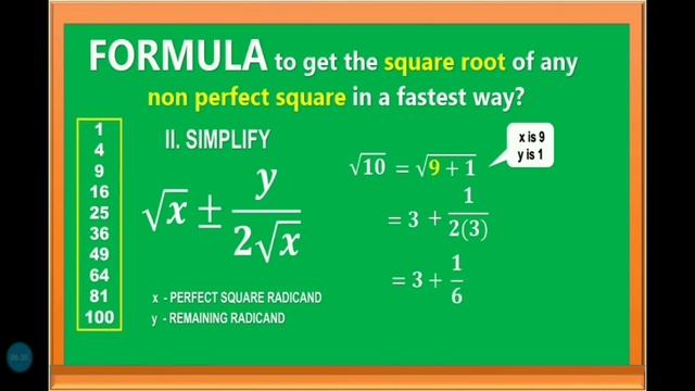 MADALING PARAAN para makuha ang Non Perfect Square Root na Walang Calculator