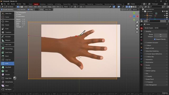 15. Plane Hand 1. BLENDER EDIT MODE for BEGINNERS