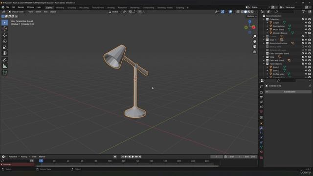 23. Modelling the Table contents - pt4. ISOMETRIC SCENE в Blender видео уроки