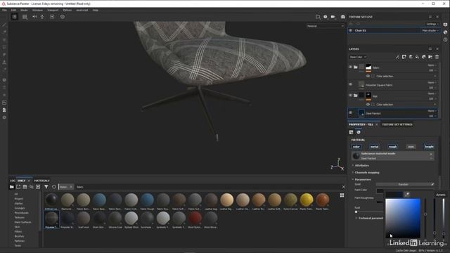 81. Texturing the chair. ARCHITECTURAL VISUALIZATION in Blender Substance Painter