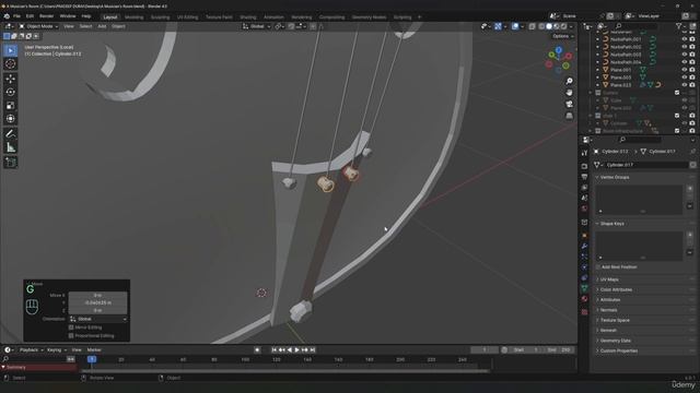 13. Modelling the Viola  - pt4. ISOMETRIC SCENE в Blender видео уроки