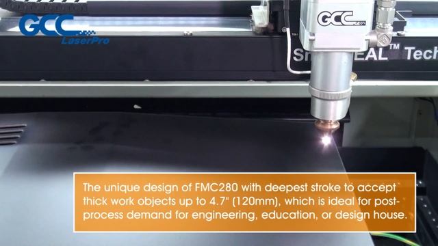 GCC LaserPro--Large Piece Cutting Demonstration by FMC280