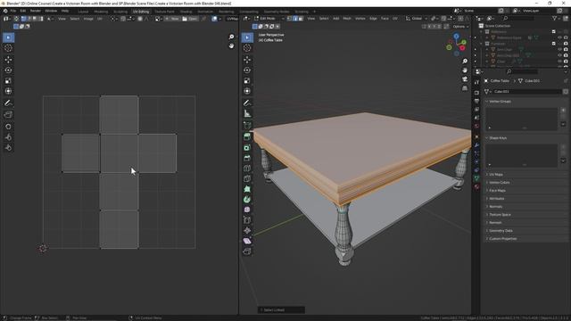 048. The Basic Tools of UV Mapping in BLENDER Victorian Room