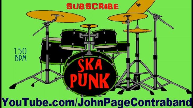 Ska Punk Drum Track 150 bpm for Guitar and Bass