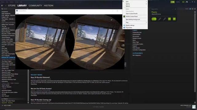 Steam VR with steam controller testing