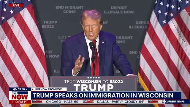 FULL SPEECH_ Trump speaks on immigration in battleground Wisconsin  _ LiveNOW from FOX (1)