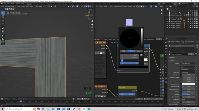 55 - Texturing Bathroom Part 3. CREATING A MODERN HOUSE in Blender