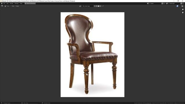 070. Setting Vertex Colors for the Dining Chair in BLENDER Victorian Room