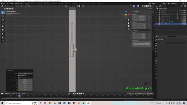 26 - Modeling Kitchen Tap. CREATING A MODERN HOUSE in Blender