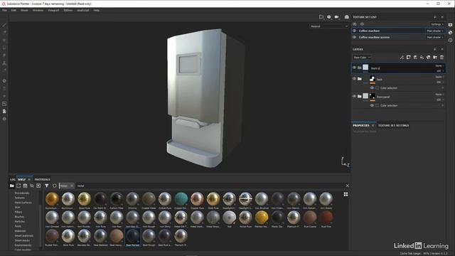 83. Texturing the coffee machine. ARCHITECTURAL VISUALIZATION in Blender Substance Painter