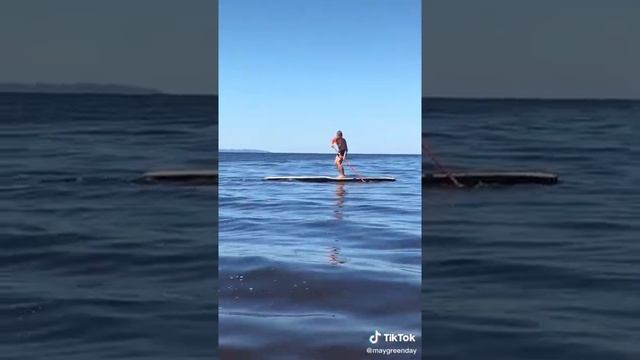 Сапборд на большой воде / Supboard at big waters