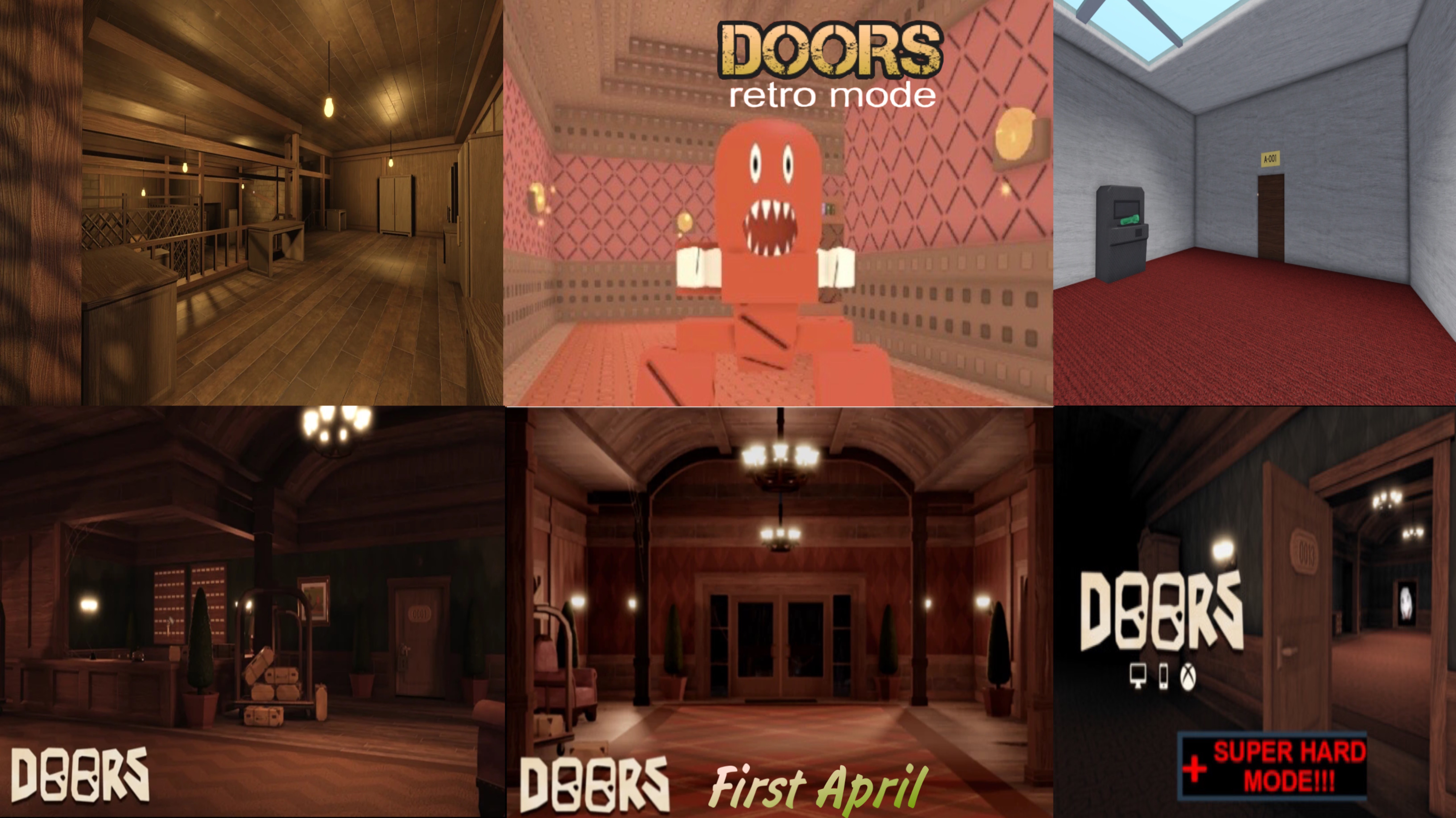 WALKTHROUGH OF ALL DOORS MODES IN ROBLOX PART 1 | (The Backdoor; Hotel; Hotel the first of April)