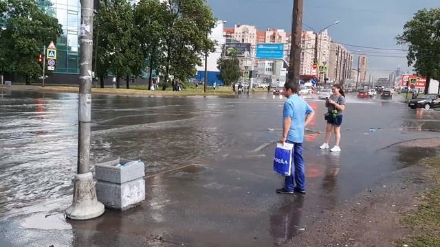 Ливень,Санкт-Петербург,наводнение, гроза,город затопило,дождь,молния,