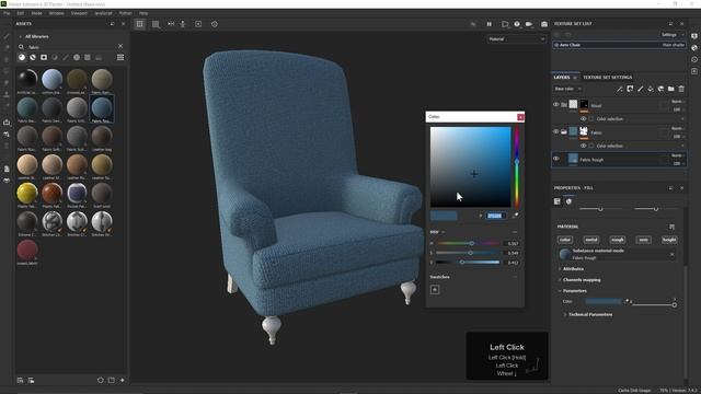 082. Texturing the Arm Chair in BLENDER Victorian Room