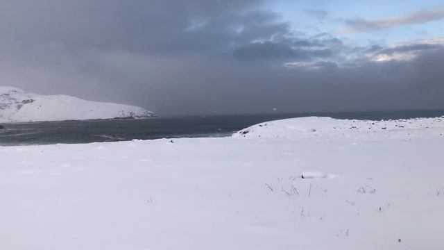 Териберка на телефон. Баренцево море.