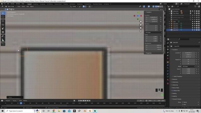 13 - Modeling Coffee Table. CREATING A MODERN HOUSE in Blender
