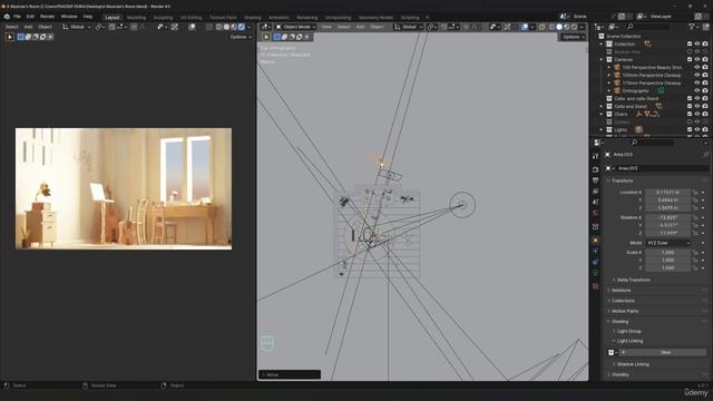 40. Light Linking Techniques. ISOMETRIC SCENE в Blender видео уроки