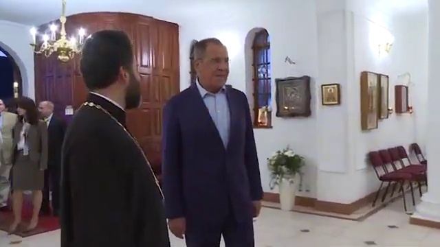 Sergey Lavrov visits St. Sergius Russian Orthodox Church in Midrand, 4 June 2018