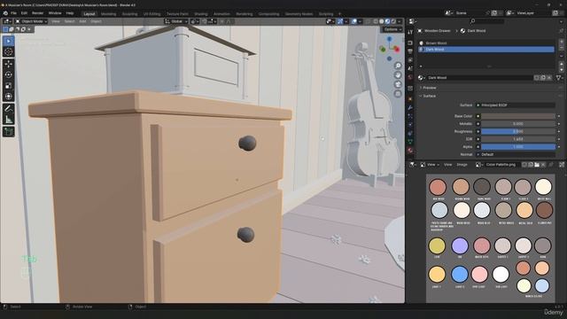 29. Adding Materials - pt1. ISOMETRIC SCENE в Blender видео уроки