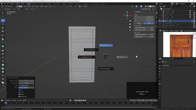 043. Modeling the Door Panels in BLENDER Victorian Room