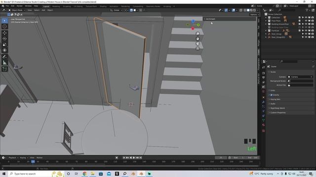 17 - Creating Archimesh Doors. CREATING A MODERN HOUSE in Blender