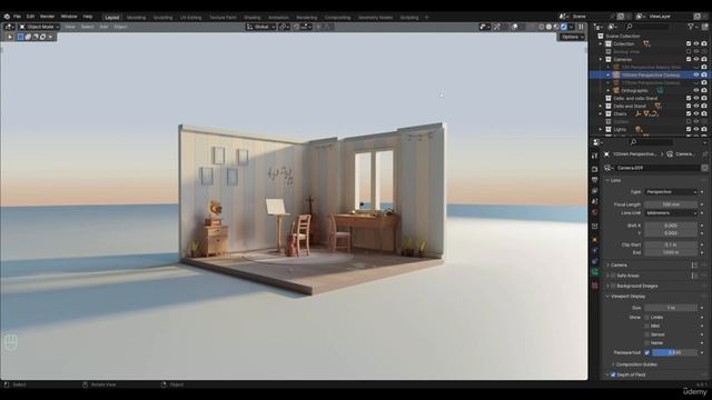 38. Chapter Introduction. ISOMETRIC SCENE в Blender видео уроки