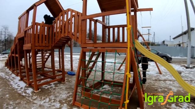 Зимняя детская площадка Snow Fox 5,9 м + "Панда Фани Gride"