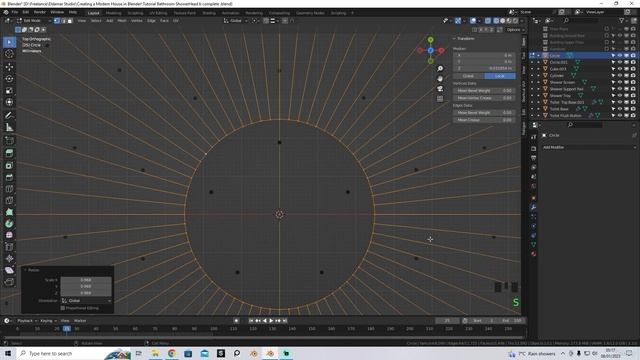 46 - Shower Head Pt2. CREATING A MODERN HOUSE in Blender