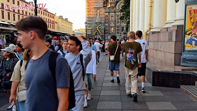 Walk hrough Saint Petersburg 4K 2024 Nevsky Prospect,Church of theResurrection& exy Russian girls