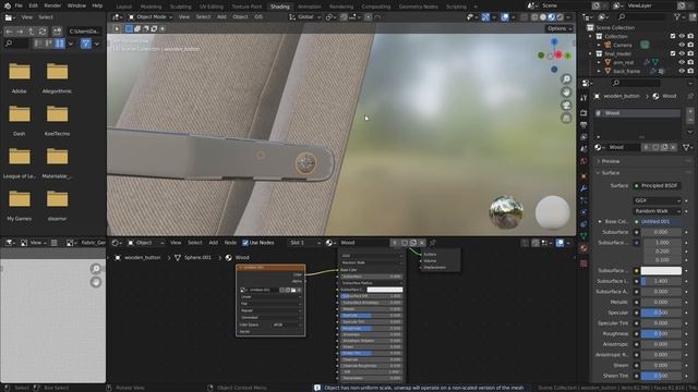 14 - Materials - Wood - Create furniture in blender видео уроки