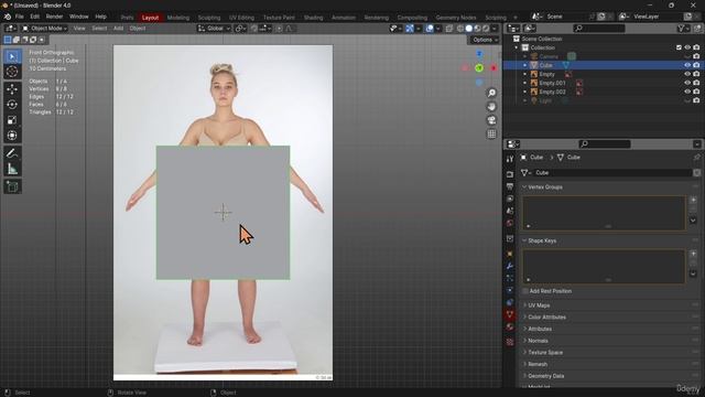 22. Female Body 1. BLENDER EDIT MODE for BEGINNERS