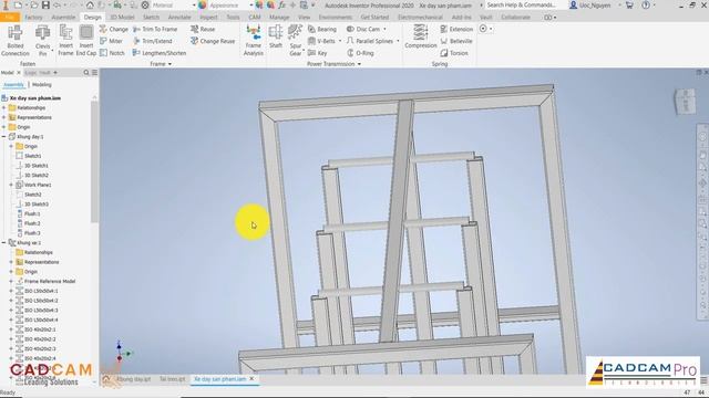 #110 Autodesk Inventor 2020. Построение рамной тележки