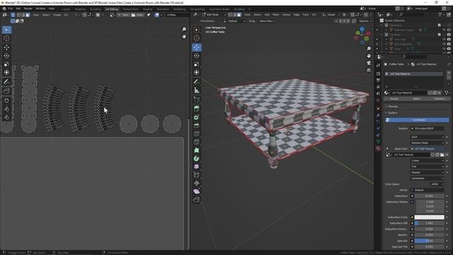 050. Testing and Organizing the UV Map in BLENDER Victorian Room