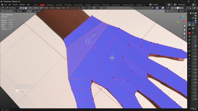 18. Plane Hand 4. BLENDER EDIT MODE for BEGINNERS