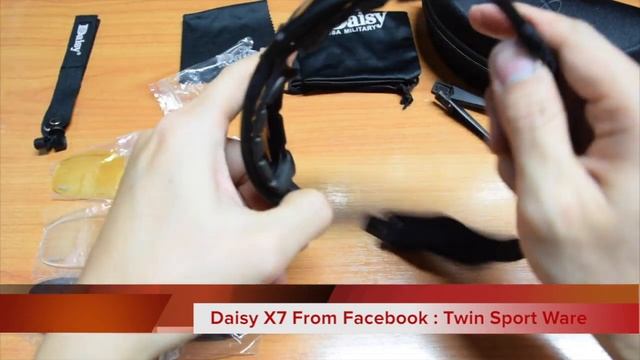 รีวิวแว่นตา Daisy X7 (Review Daisy X7) แว่นตาขี่มอเตอร์ไซค์ จักรยาน กัน UV400 เปลี่ยนเลนส์ได้