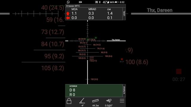 MTC Rapier Rangefinder, SHR RF1000 и ShootAssist . Работа дальномера с баллистическим калькулятором.