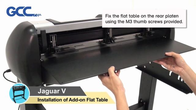 GCC---Installation of Add-on Flat Table by Vinyl Cutter