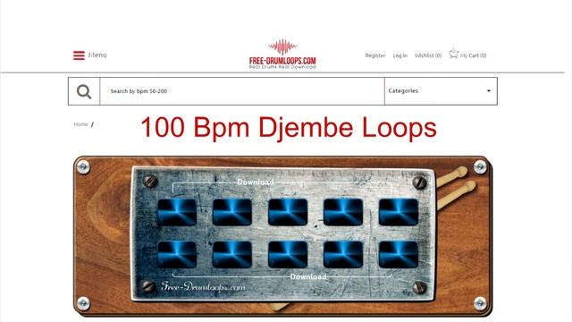 Djembe loops in 100 bpm