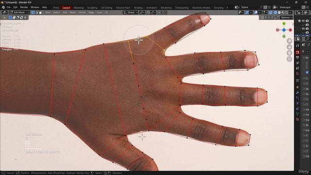 17. Plane Hand 3. BLENDER EDIT MODE for BEGINNERS