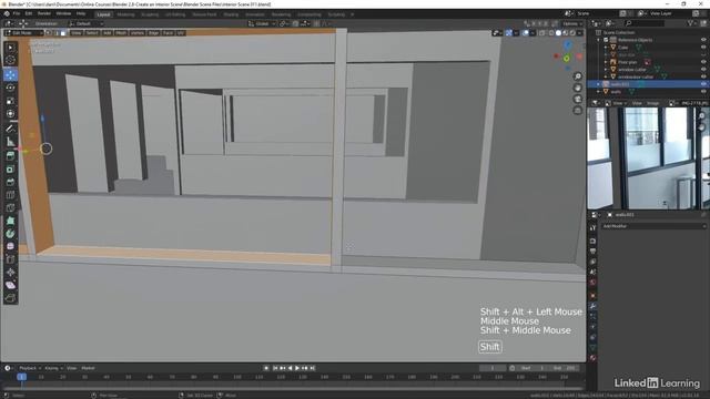 12. Beginning the window frames. ARCHITECTURAL VISUALIZATION in Blender Substance Painter