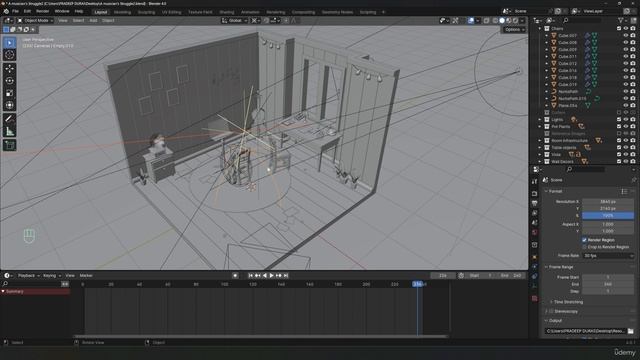 43. Animating the Camera. ISOMETRIC SCENE в Blender видео уроки