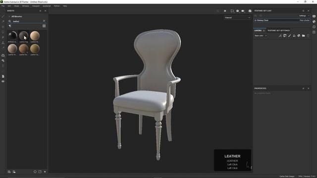 071. Texturing the Dining Chair in BLENDER Victorian Room