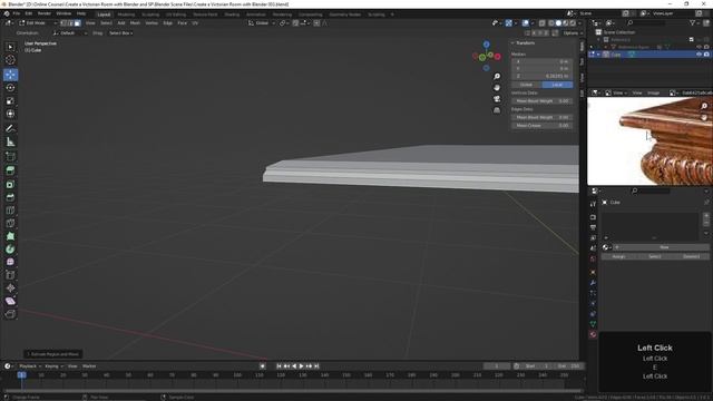 003. Beginning the Coffee Table in BLENDER Victorian Room