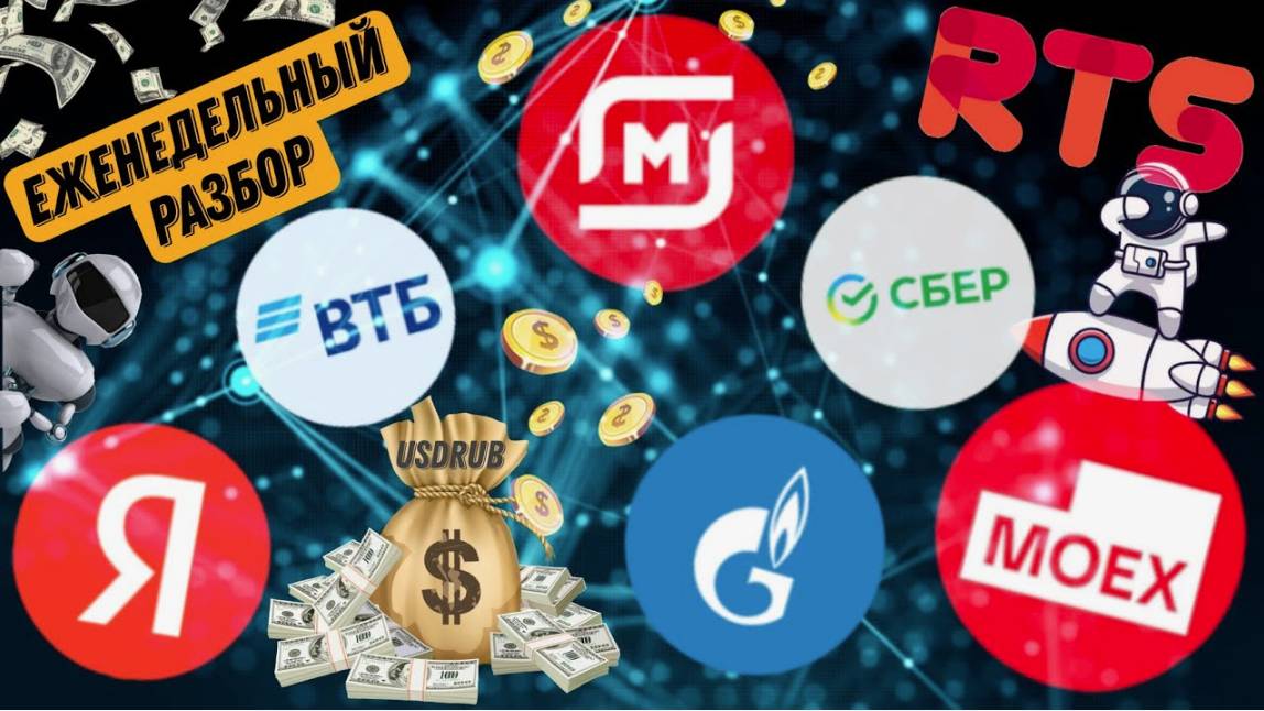 Анализ рынка  - РТС, доллар рубль, нефть, золото, биткоин - выпуск № 1