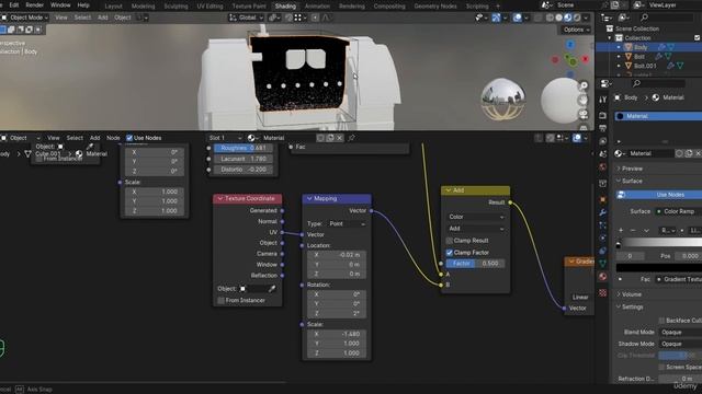 08. Elaborating the Node Setup. CREATION A REALISTIC ROBOT в Blender видео уроки