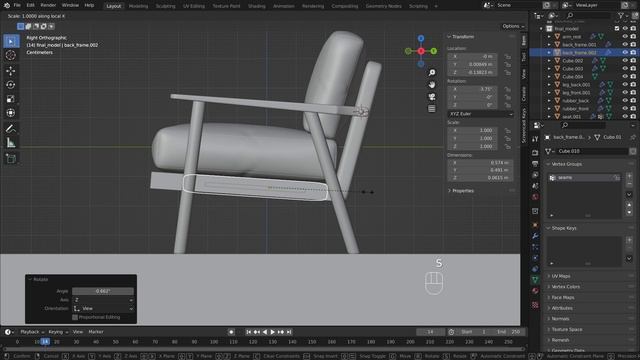 11 - 3D Model - Frames - Create furniture in blender видео уроки